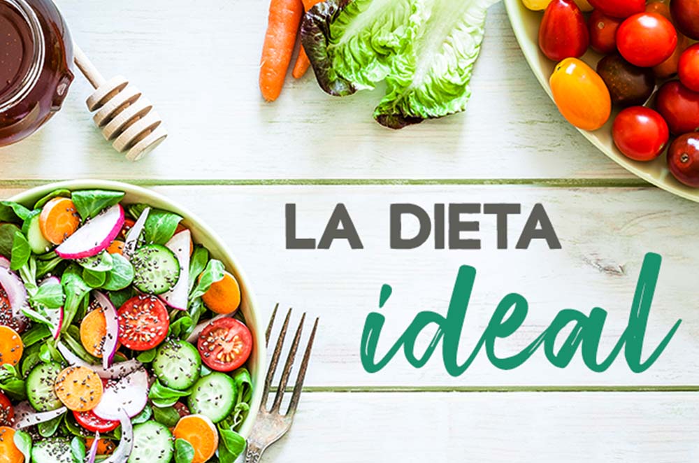 Imagen de título para artículo sobre la dieta ideal.